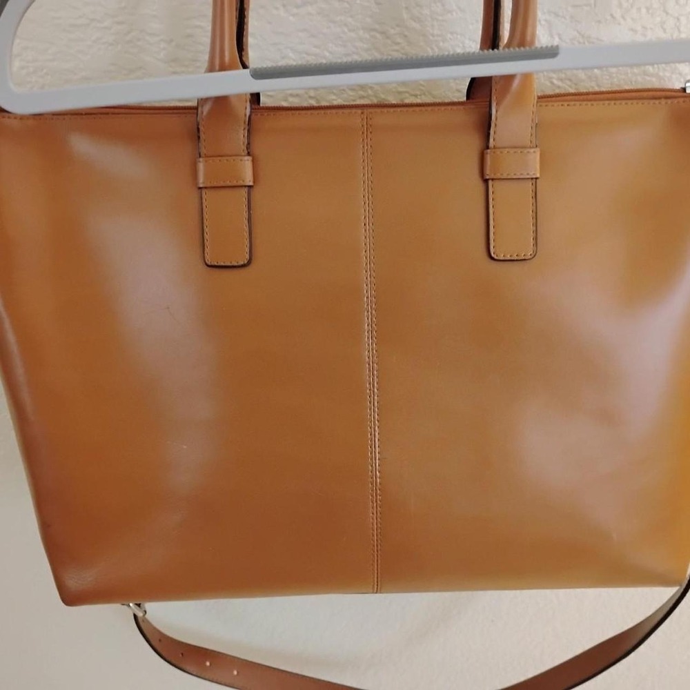 '🤎Lodis Audrey Wilhelmina Tan Leather Work Satchel Tote Bag🤎 Sleek, minimalist